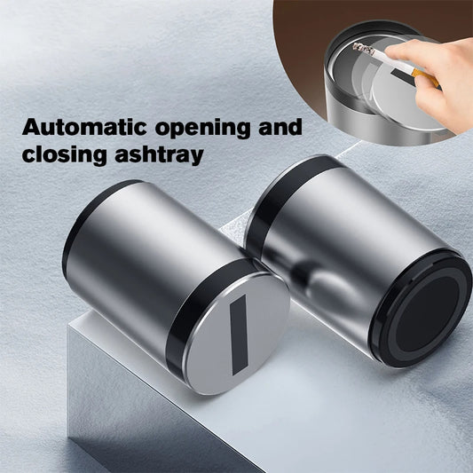 Automatic opening and closing ashtray
