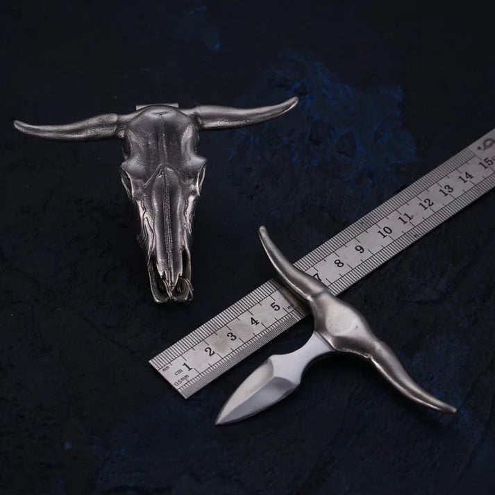 Stainless Steel Bull Head Ornament Belt Buckle