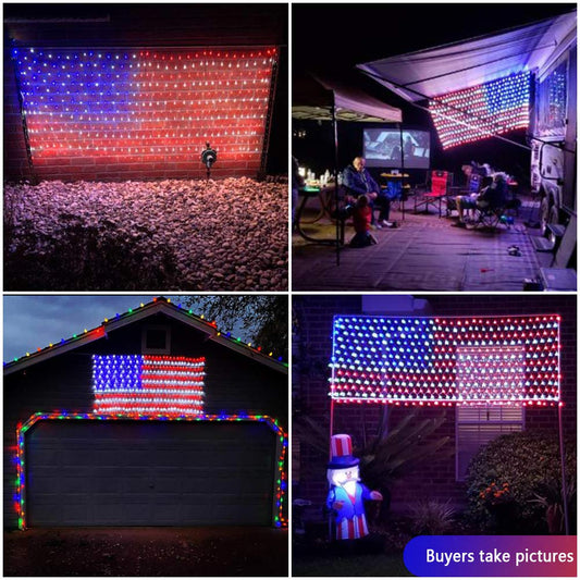 American FLAG 420 LED STRING lamp-Large American FLAG outdoor lamp