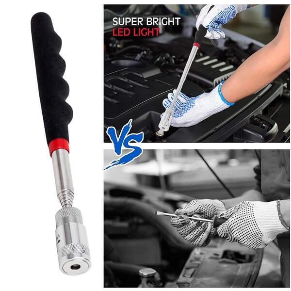 MAGNETIC TELESCOPIC PICK-UP LED LIGHT TOOL