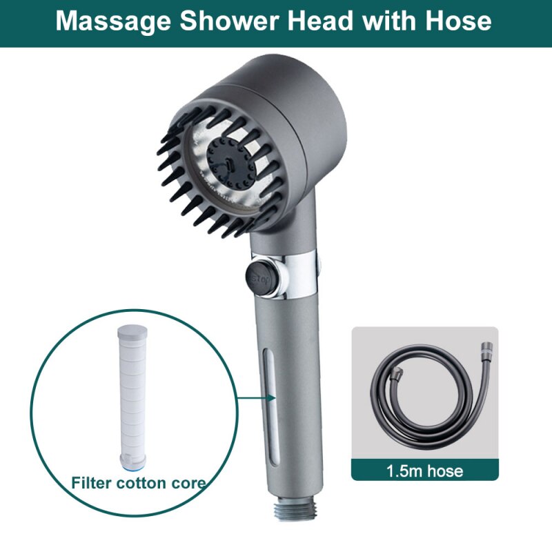 2024 new 4 in 1 high pressure massage shower head