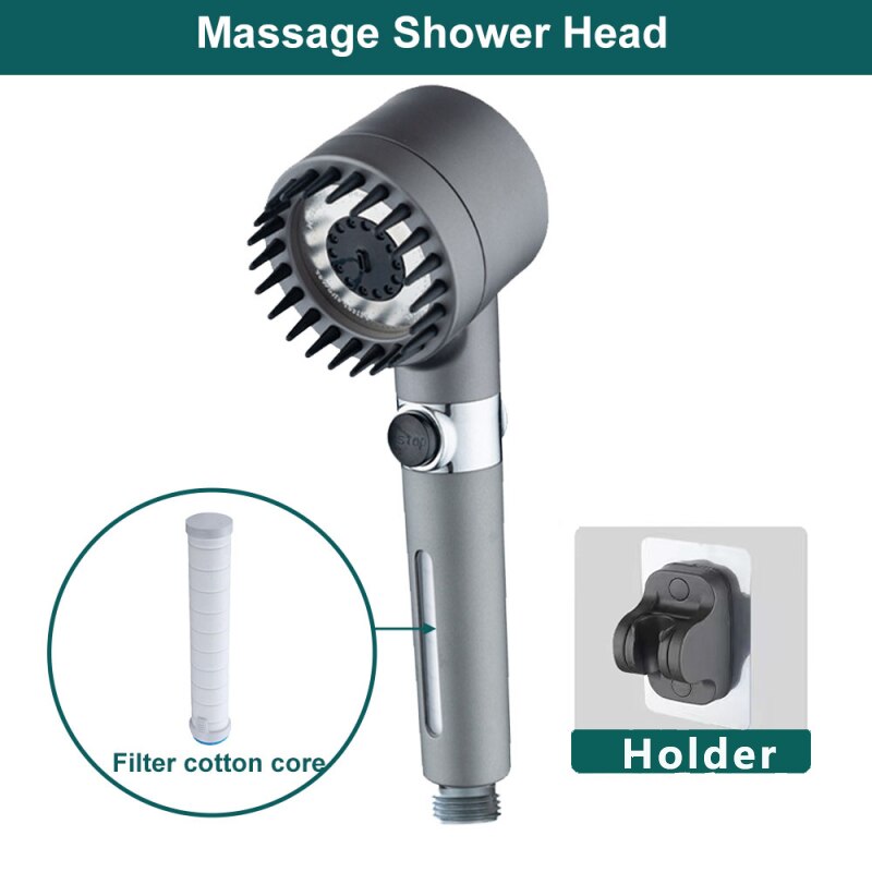 2024 new 4 in 1 high pressure massage shower head