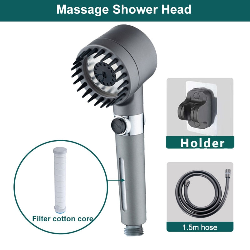 2024 new 4 in 1 high pressure massage shower head