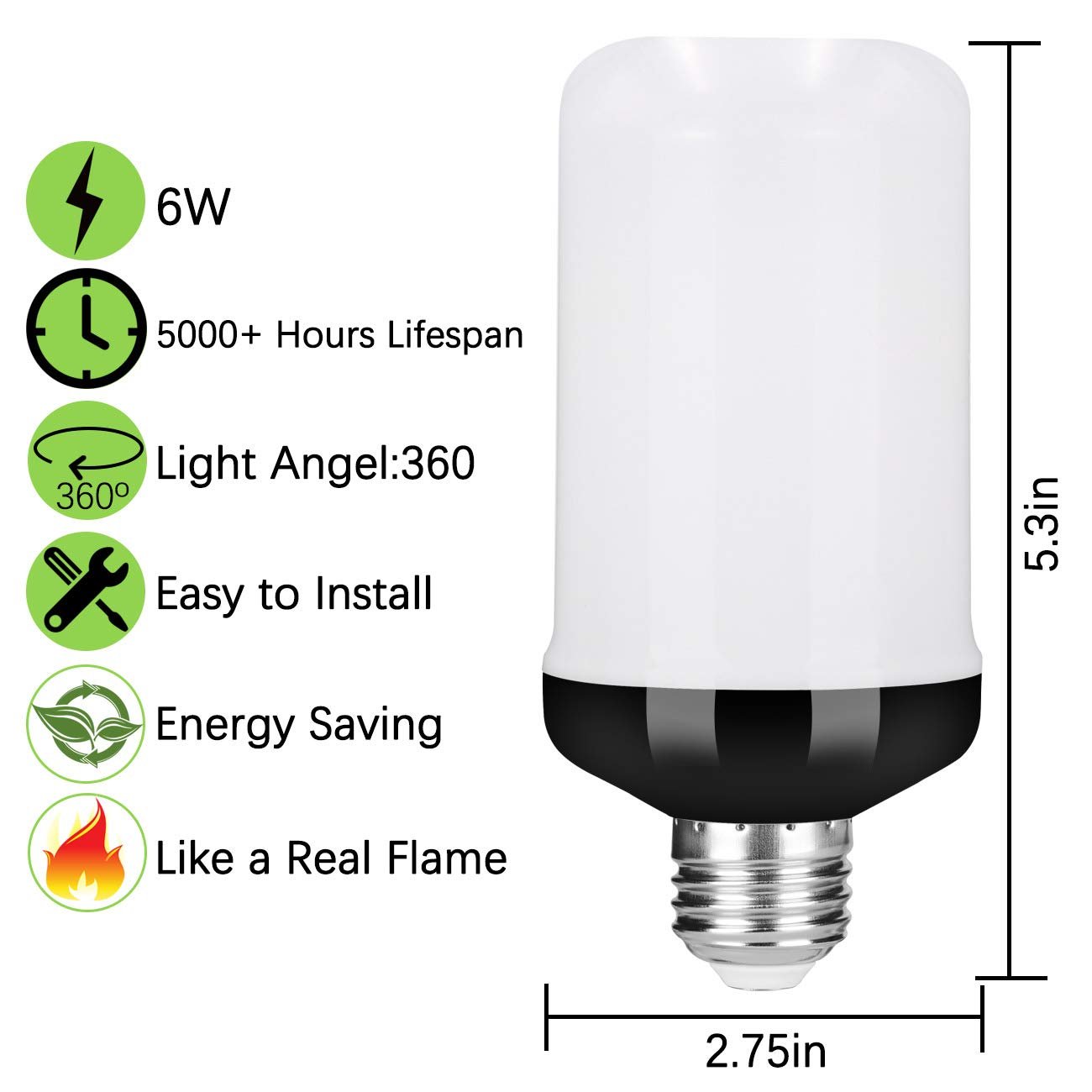 🔥LED Flame Light Bulb With Gravity Sensing Effect🔥