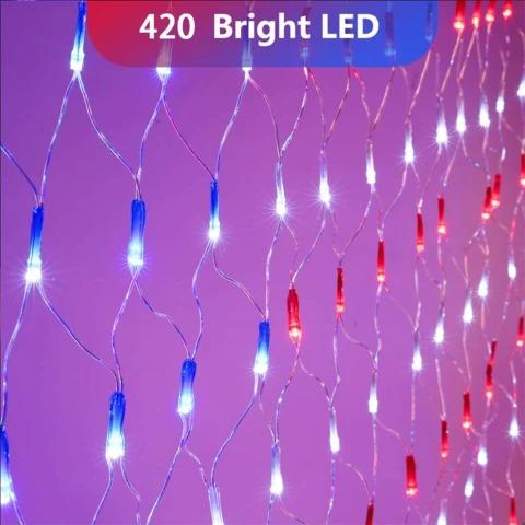 American FLAG 420 LED STRING lamp-Large American FLAG outdoor lamp