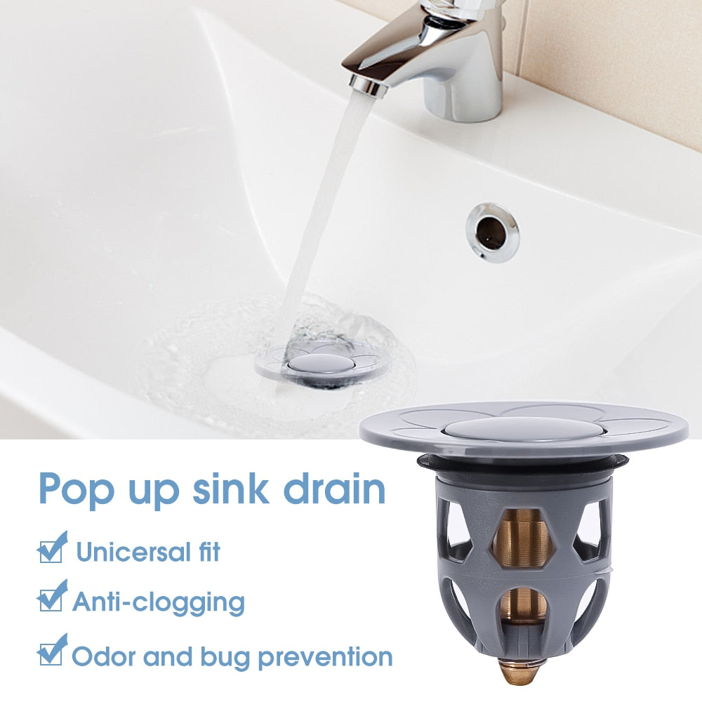 Pop-Up Sink Drain Filter