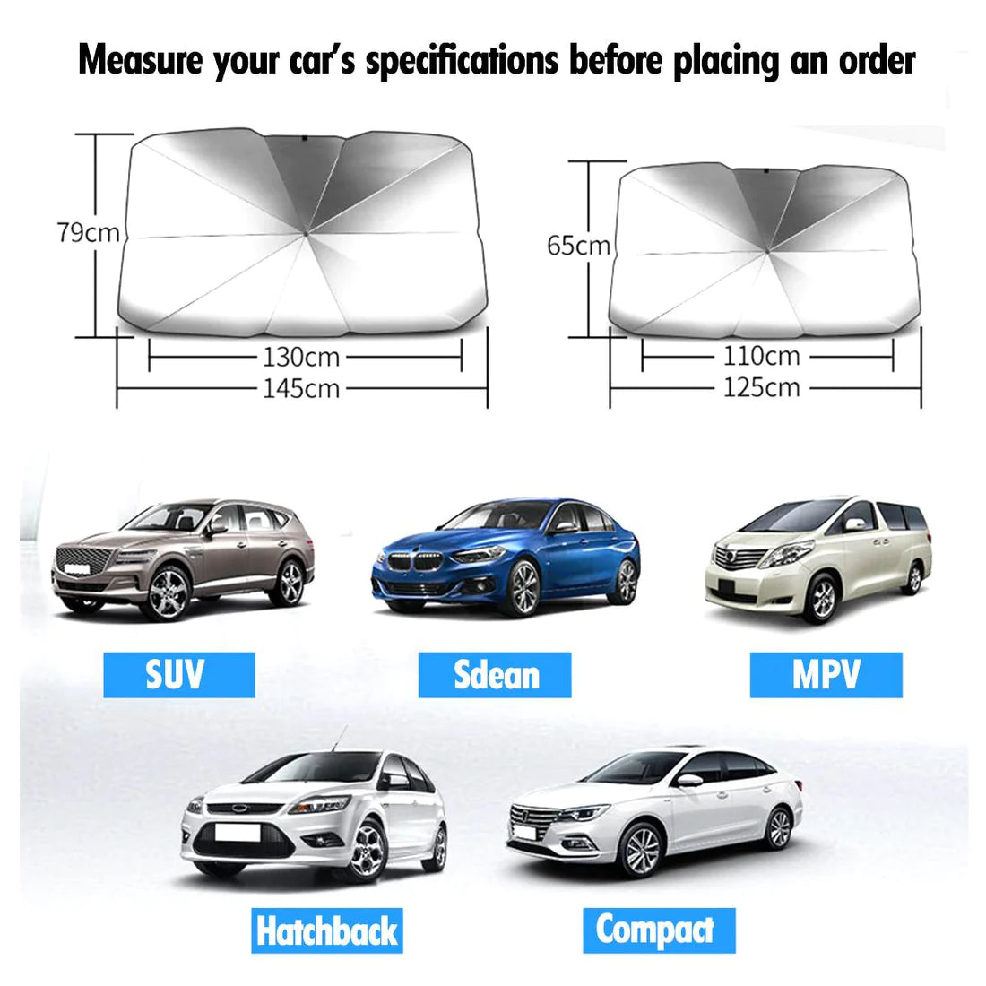 Windshield Sunshade Foldable Reflective UV Protection