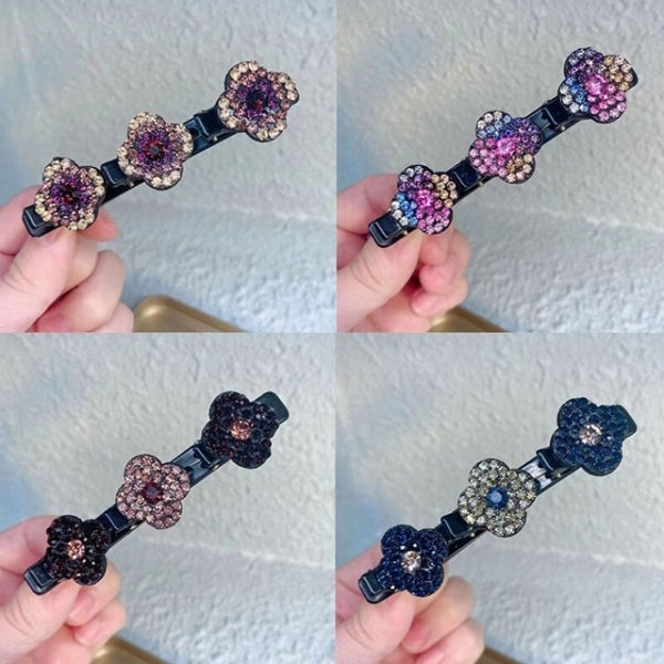 🔥LAST DAY $9.99 🔥Sparkling Crystal Stone Braided Hair Clips