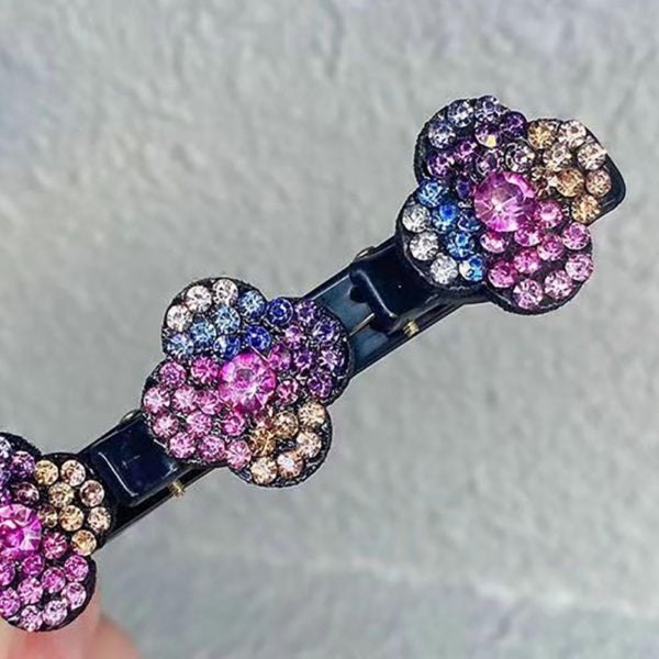 🔥LAST DAY $9.99 🔥Sparkling Crystal Stone Braided Hair Clips