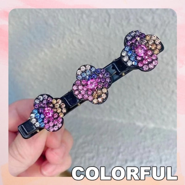 🔥LAST DAY $9.99 🔥Sparkling Crystal Stone Braided Hair Clips