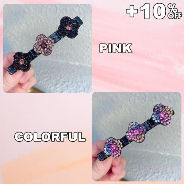 🔥LAST DAY $9.99 🔥Sparkling Crystal Stone Braided Hair Clips