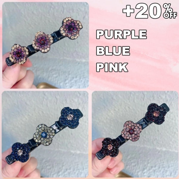 🔥LAST DAY $9.99 🔥Sparkling Crystal Stone Braided Hair Clips