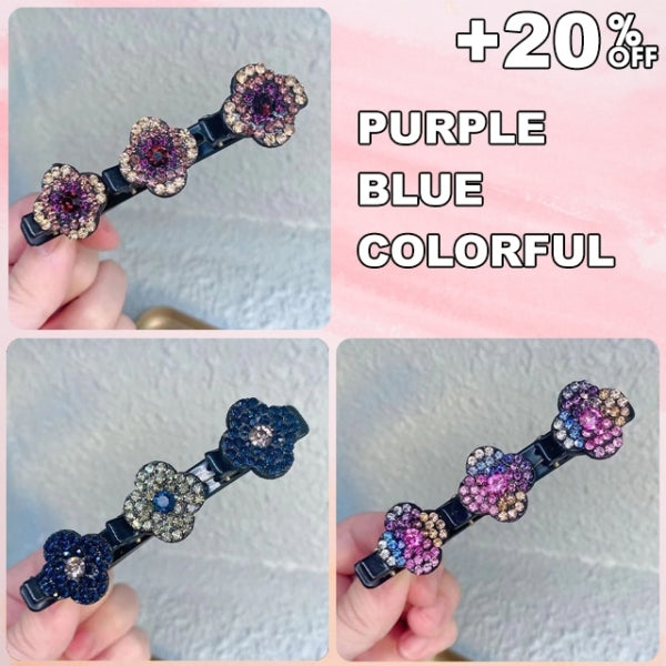 🔥LAST DAY $9.99 🔥Sparkling Crystal Stone Braided Hair Clips