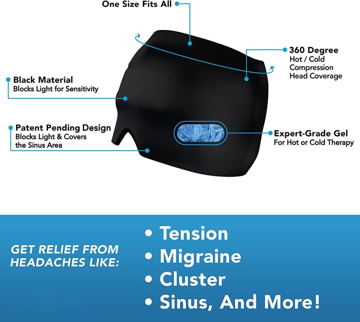 🔥LAST DAY - 49% OFF👍-360° Hot & Cold Gel Therapy Headache Migraine Relief Cap