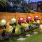 SPRING ARTIFICIAL Chrysanthemum SOLAR GARDEN STAKE LED
