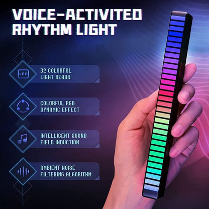 （🔥Last Day Sale-49% OFF）Wireless Sound Activated RGB Light Bar - 4PCS Free Shipping