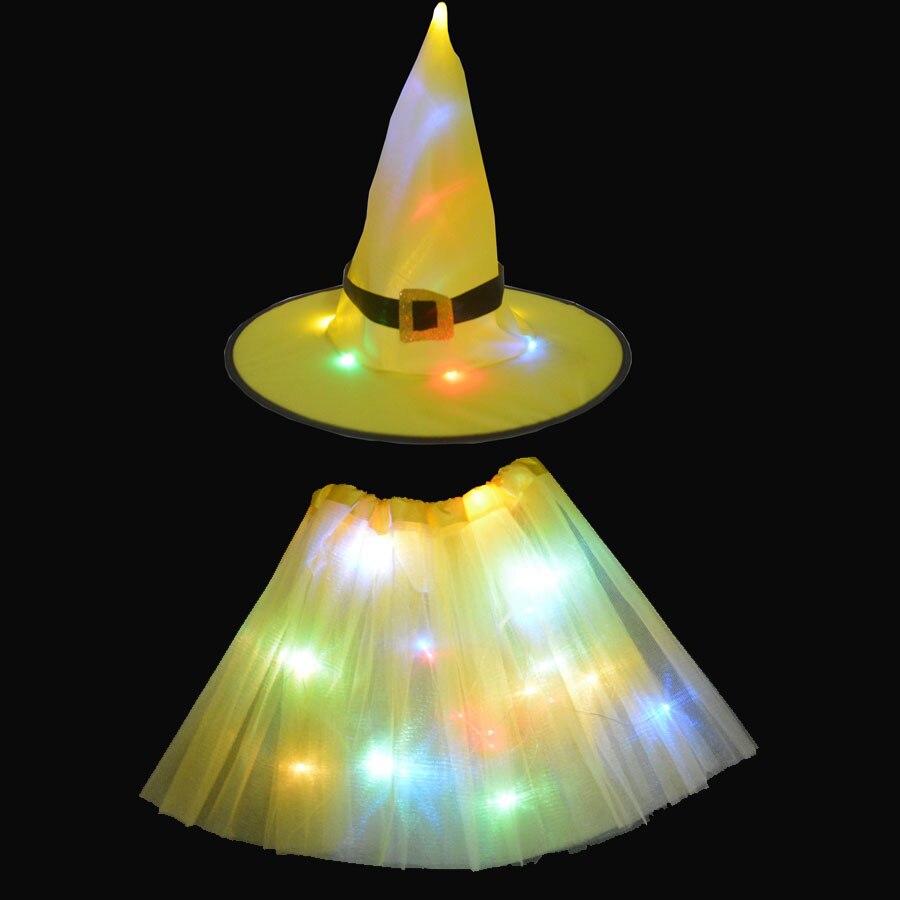 Light witch hat led glow skirt  Halloween dresses