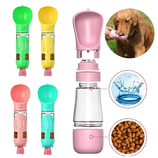 3 In 1 Portable Pet Water Bottle