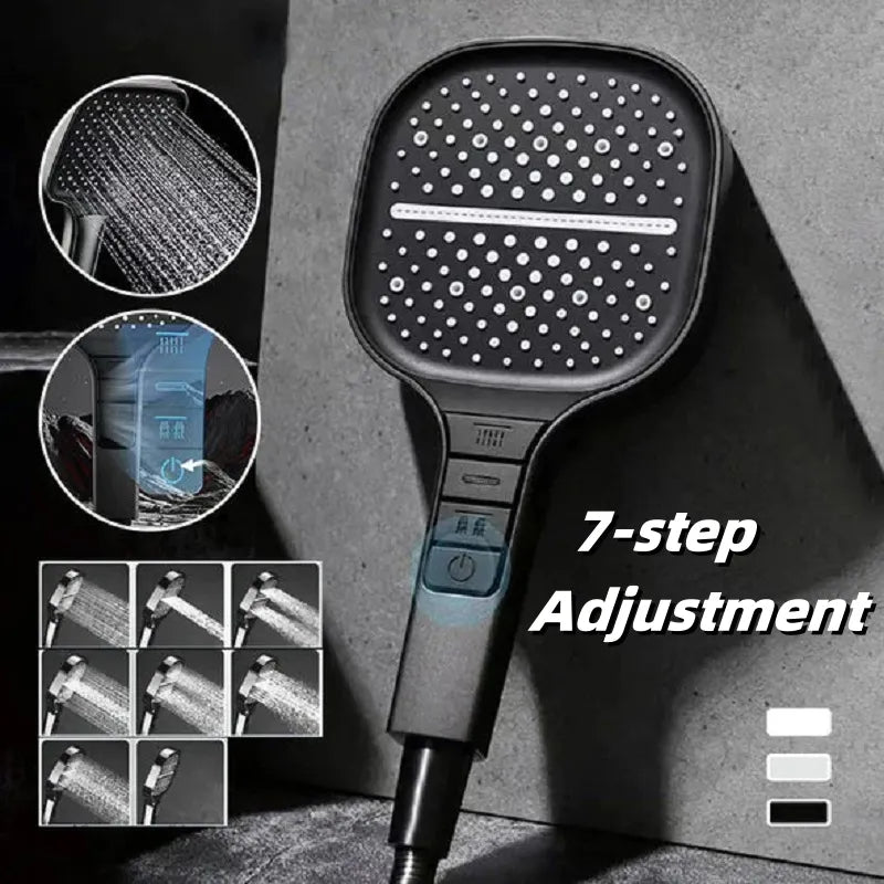 High pressure shower head with 7 spray modes